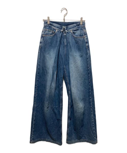 JOHN LAWRENCE SULLIVAN（ジョン ローレンス サリバン）JOHN LAWRENCE SULLIVAN (ジョン ローレンス サリバン) WASHED DENIM WIDE PANTS インディゴ サイズ:Ｓの古着・服飾アイテム