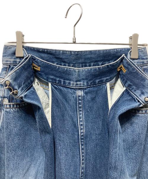 JOHN LAWRENCE SULLIVAN（ジョン ローレンス サリバン）JOHN LAWRENCE SULLIVAN (ジョン ローレンス サリバン) WASHED DENIM WIDE PANTS インディゴ サイズ:Ｓの古着・服飾アイテム