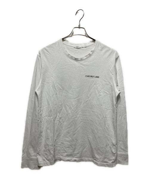 HELMUT LANG（ヘルムートラング）HELMUT LANG (ヘルムートラング) パックプリントロングスリーブカットソー ホワイト サイズ:Ｌの古着・服飾アイテム