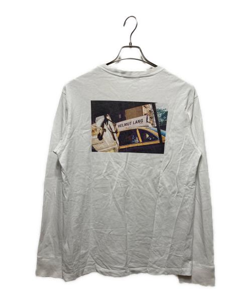 HELMUT LANG（ヘルムートラング）HELMUT LANG (ヘルムートラング) パックプリントロングスリーブカットソー ホワイト サイズ:Ｌの古着・服飾アイテム