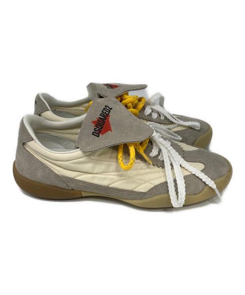 DSQUARED2（ディースクエアード）DSQUARED2 (ディースクエアード) SOCCER SNEAKERS ベージュ サイズ:37の古着・服飾アイテム