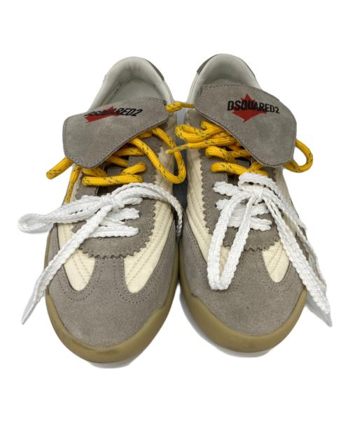 DSQUARED2（ディースクエアード）DSQUARED2 (ディースクエアード) SOCCER SNEAKERS ベージュ サイズ:37の古着・服飾アイテム