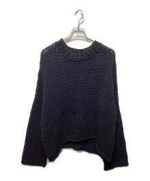 myne（マイン）の古着「Shoelace Knitted Pullover Jumper/シューレースニット プルオーバー」｜ブラック
