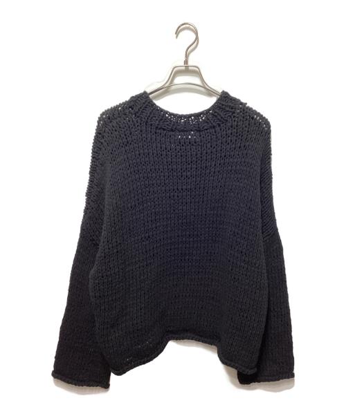myne（マイン）MYNE (マイン) Shoelace Knitted Pullover Jumper/シューレースニット プルオーバー ブラック サイズ:Lの古着・服飾アイテム