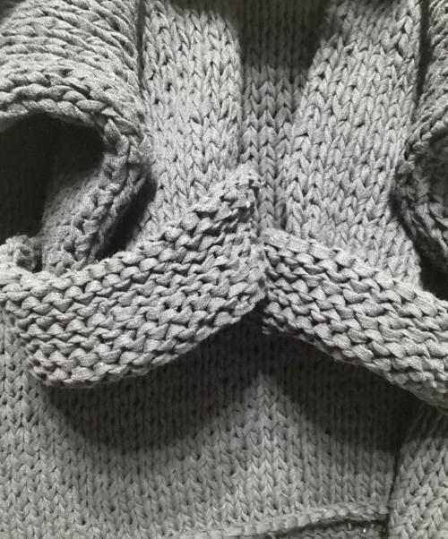 myne（マイン）MYNE (マイン) Shoelace Knitted Pullover Jumper/シューレースニット プルオーバー ブラック サイズ:Lの古着・服飾アイテム