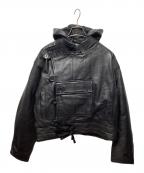 VINTAGEヴィンテージ）の古着「レザージャケット」｜ブラック