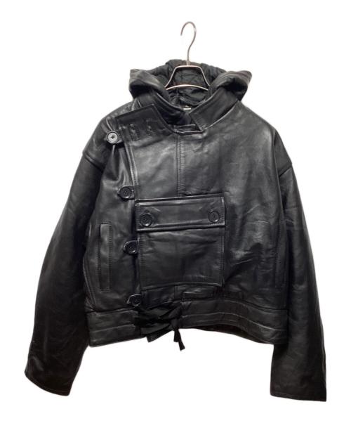 VINTAGE（ヴィンテージ）VINTAGE (ヴィンテージ) レザージャケット ブラック サイズ:XLの古着・服飾アイテム