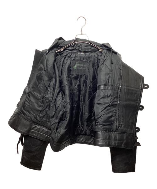 VINTAGE（ヴィンテージ）VINTAGE (ヴィンテージ) レザージャケット ブラック サイズ:XLの古着・服飾アイテム
