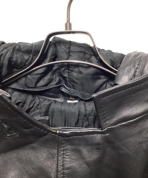 VINTAGE（ヴィンテージ）VINTAGE (ヴィンテージ) レザージャケット ブラック サイズ:XLの古着・服飾アイテム