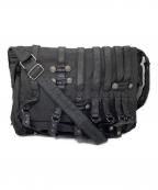 Jaded Londonジェイデッドロンドン）の古着「Drummer Coated Denim Satchel Bag」｜ブラック