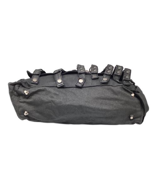Jaded London（ジェイデッドロンドン）Jaded london (ジェイデッドロンドン) Drummer Coated Denim Satchel Bag ブラックの古着・服飾アイテム