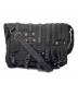 Jaded london（ジェイデッドロンドン）の古着「Drummer Coated Denim Satchel Bag」｜ブラック