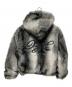X-GIRL (エックスガール) LOGO PATCHED FAUX FUR HOODED JACKET グレー サイズ:S：11000円