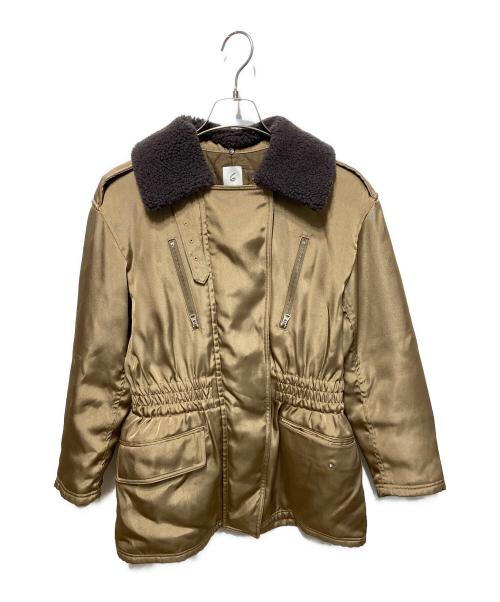 6(ROKU) BEAUTY&YOUTH（ロク ビューティーアンドユース）6(ROKU) BEAUTY&YOUTH (ロク ビューティーアンドユース) BOA COLLAR ZIP COAT/コート ブラウン サイズ:36の古着・服飾アイテム