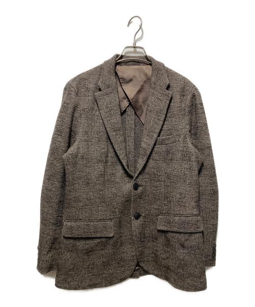 EDIFICE（エディフィス）EDIFICE (エディフィス) グレンチェックセットアップスーツ ブラウン サイズ:Ｍの古着・服飾アイテム