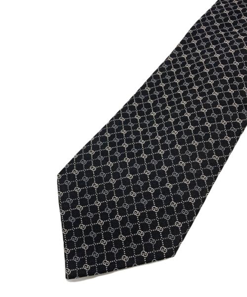 GUCCI（グッチ）GUCCI (グッチ) GG柄ネクタイ ブラック サイズ:148×10の古着・服飾アイテム