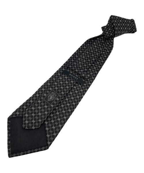 GUCCI（グッチ）GUCCI (グッチ) GG柄ネクタイ ブラック サイズ:148×10の古着・服飾アイテム