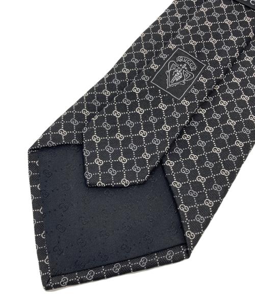 GUCCI（グッチ）GUCCI (グッチ) GG柄ネクタイ ブラック サイズ:148×10の古着・服飾アイテム