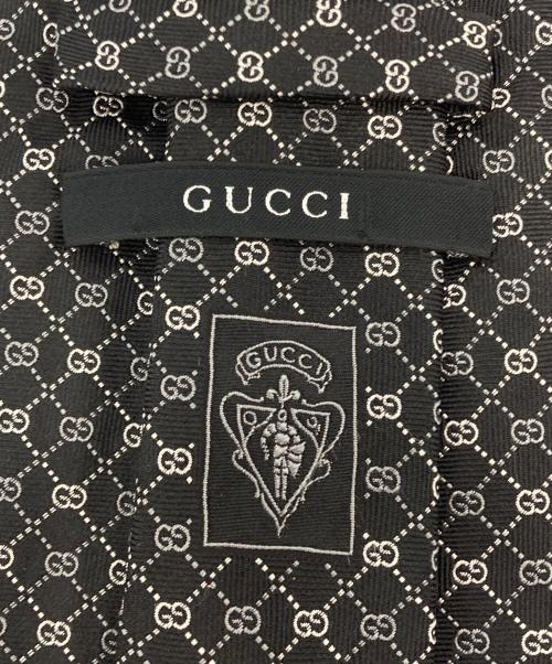 GUCCI（グッチ）GUCCI (グッチ) GG柄ネクタイ ブラック サイズ:148×10の古着・服飾アイテム