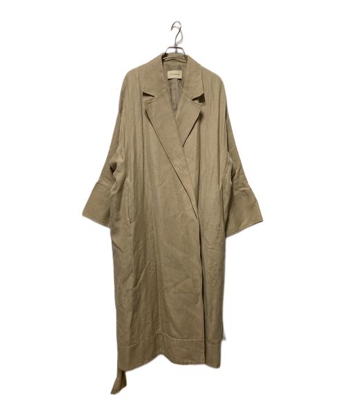 Curensology（カレンソロジー）Curensology (カレンソロジー) ベルテッド シングル オーバーコート ブラウン サイズ:freeの古着・服飾アイテム