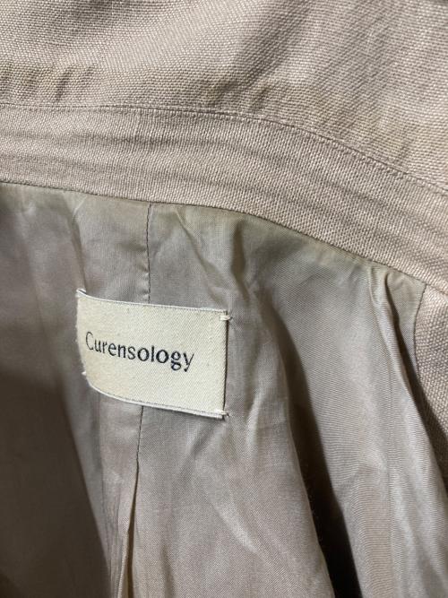 Curensology（カレンソロジー）Curensology (カレンソロジー) ベルテッド シングル オーバーコート ブラウン サイズ:freeの古着・服飾アイテム