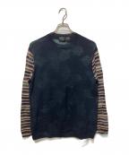 COMME des GARCONS HOMME PLUSコムデギャルソンオムプリュス）の古着「袖ボーダーニット」｜ブラック