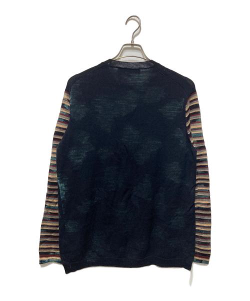 COMME des GARCONS HOMME PLUS（コムデギャルソンオムプリュス）COMME des GARCONS HOMME PLUS (コムデギャルソンオムプリュス) 袖ボーダーニット ブラック サイズ:不明の古着・服飾アイテム