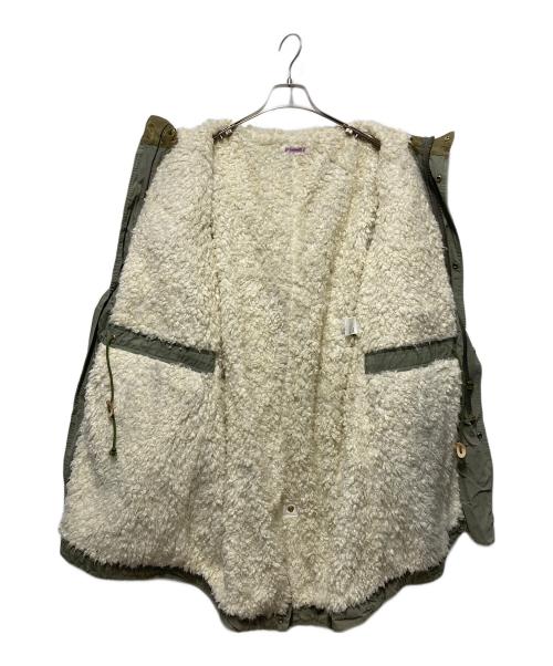 SueUNDERCOVER（スーアンダーカバー）SueUNDERCOVER (スーアンダーカバー) ドッキングフーデッドコート カーキ サイズ:2の古着・服飾アイテム