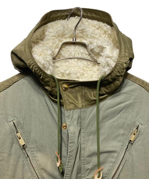 SueUNDERCOVER（スーアンダーカバー）SueUNDERCOVER (スーアンダーカバー) ドッキングフーデッドコート カーキ サイズ:2の古着・服飾アイテム