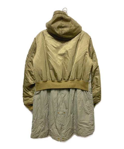 SueUNDERCOVER（スーアンダーカバー）SueUNDERCOVER (スーアンダーカバー) ドッキングフーデッドコート カーキ サイズ:2の古着・服飾アイテム