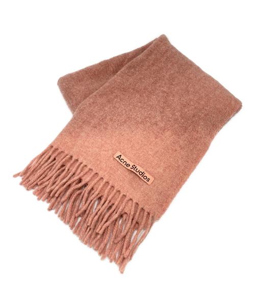 Acne studios（アクネ ストゥディオズ）Acne studios (アクネ ストゥディオズ) フリンジウールスカーフ - ナロー ピンクの古着・服飾アイテム