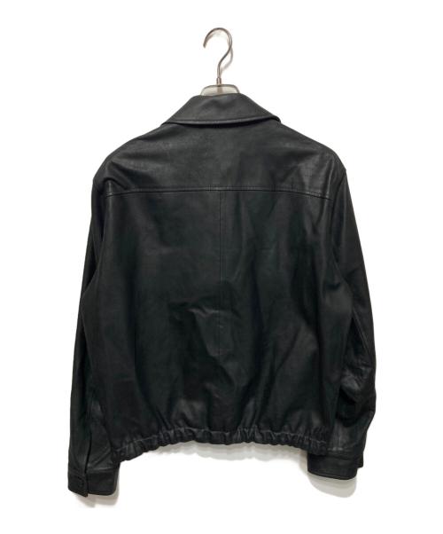 YOKE（ヨーク）YOKE (ヨーク) LEATHER ZIP BLOUSON/レザージップブルゾン ブラック サイズ:3の古着・服飾アイテム