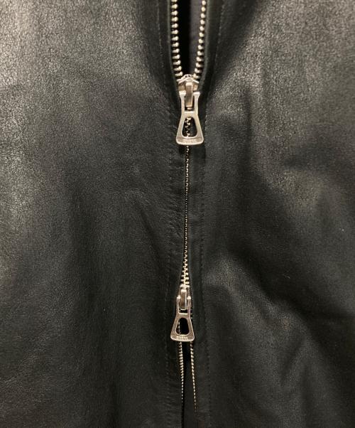 YOKE（ヨーク）YOKE (ヨーク) LEATHER ZIP BLOUSON/レザージップブルゾン ブラック サイズ:3の古着・服飾アイテム