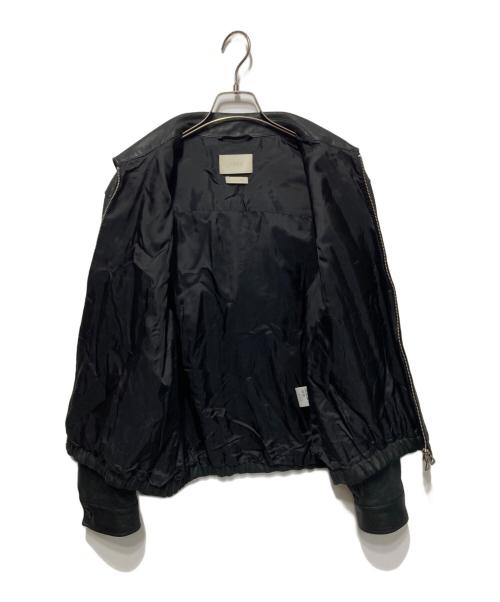 YOKE（ヨーク）YOKE (ヨーク) LEATHER ZIP BLOUSON/レザージップブルゾン ブラック サイズ:3の古着・服飾アイテム