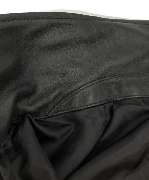 YOKE（ヨーク）YOKE (ヨーク) LEATHER ZIP BLOUSON/レザージップブルゾン ブラック サイズ:3の古着・服飾アイテム