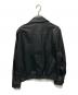 YOKE (ヨーク) LEATHER ZIP BLOUSON/レザージップブルゾン ブラック サイズ:3：80000円