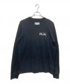 sacai×KAWSサカイ×カウズ）の古着「Embroidery L/S T-Shirt」｜ブラック