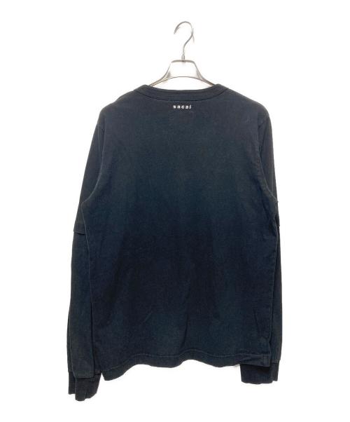sacai（サカイ）sacai (サカイ) KAWS (カウズ) Embroidery L/S T-Shirt ブラック サイズ:4の古着・服飾アイテム