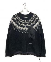 and wander（アンドワンダー）の古着「lopi knit sweater/ウール ロピー ニット セーター」｜ブラック
