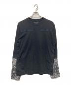 sacaiサカイ）の古着「Bandana Print L/S T-Shirt」｜ブラック