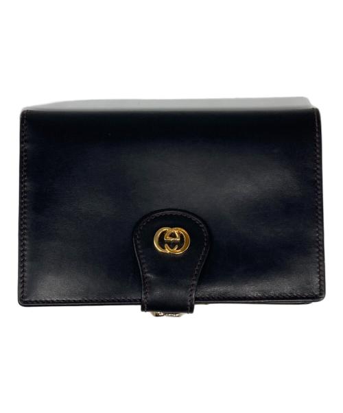 GUCCI（グッチ）GUCCI (グッチ) がま口ウォレット ブラックの古着・服飾アイテム