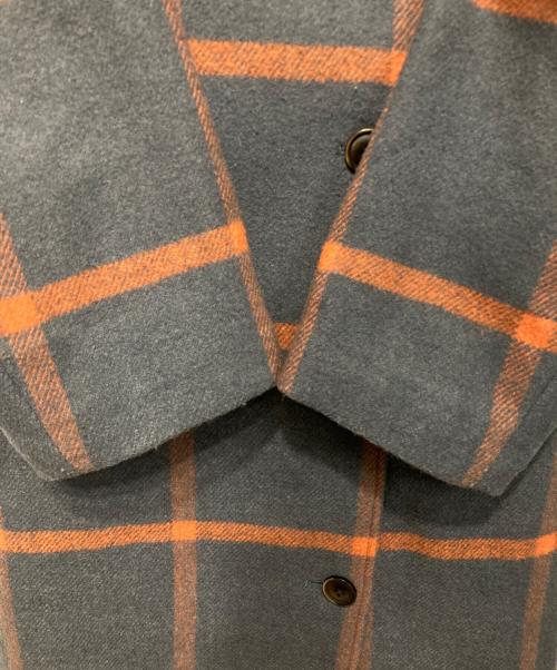 moussy（マウジー）moussy (マウジー) STAND COLLAR LONG コート オレンジ×グレー サイズ:1の古着・服飾アイテム