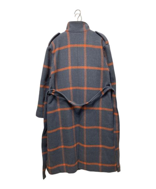 moussy（マウジー）moussy (マウジー) STAND COLLAR LONG コート オレンジ×グレー サイズ:1の古着・服飾アイテム