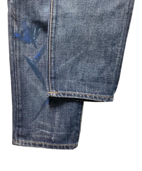 POLO RALPH LAUREN（ポロ・ラルフローレン）POLO RALPH LAUREN (ポロ・ラルフローレン) ペイント加工デニムパンツ インディゴ サイズ:W26の古着・服飾アイテム