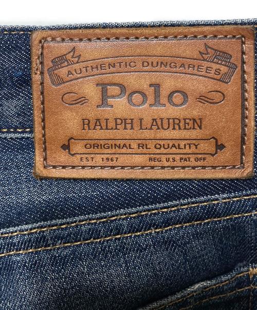 POLO RALPH LAUREN（ポロ・ラルフローレン）POLO RALPH LAUREN (ポロ・ラルフローレン) ペイント加工デニムパンツ インディゴ サイズ:W26の古着・服飾アイテム