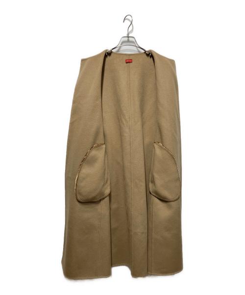 DES PRES（デ プレ）DES PRES (デ プレ) ウールメルトン クルーネックコート キャメル サイズ:36の古着・服飾アイテム