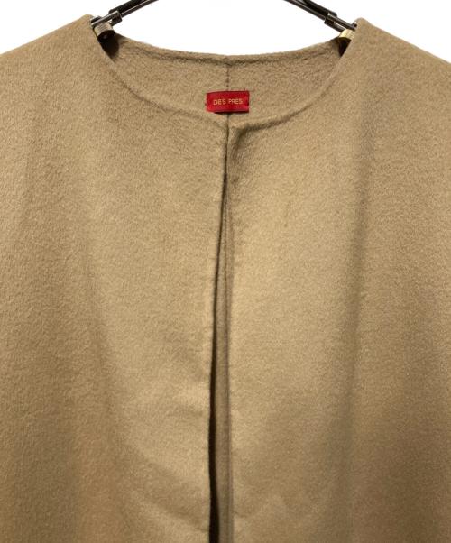DES PRES（デ プレ）DES PRES (デ プレ) ウールメルトン クルーネックコート キャメル サイズ:36の古着・服飾アイテム