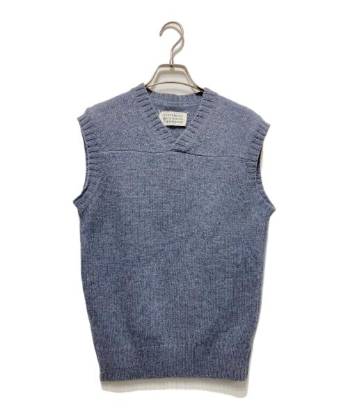 MARTIN MARGIELA（マルタン・マルジェラ）MARTIN MARGIELA (マルタン・マルジェラ) ニットベスト ブルー サイズ:Mの古着・服飾アイテム