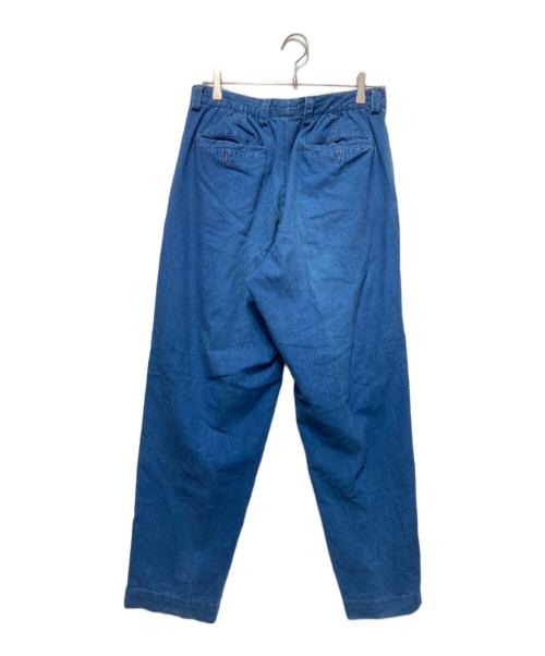 ISSEY MIYAKE（イッセイミヤケ）ISSEY MIYAKE (イッセイミヤケ) コットンリネンデニムトラウザー インディゴ サイズ:2の古着・服飾アイテム