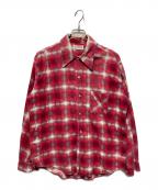 PERMANENT PRESSパーマネントプレス）の古着「ネルシャツ」｜レッド